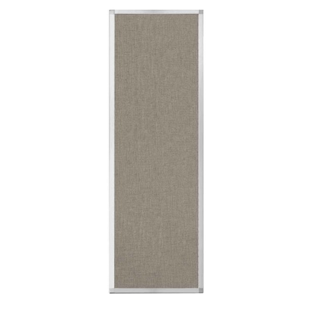 Hush Panel Configurable Cubicle Partition 2' X 6' Warm Pebble Fabric